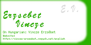 erzsebet vincze business card
